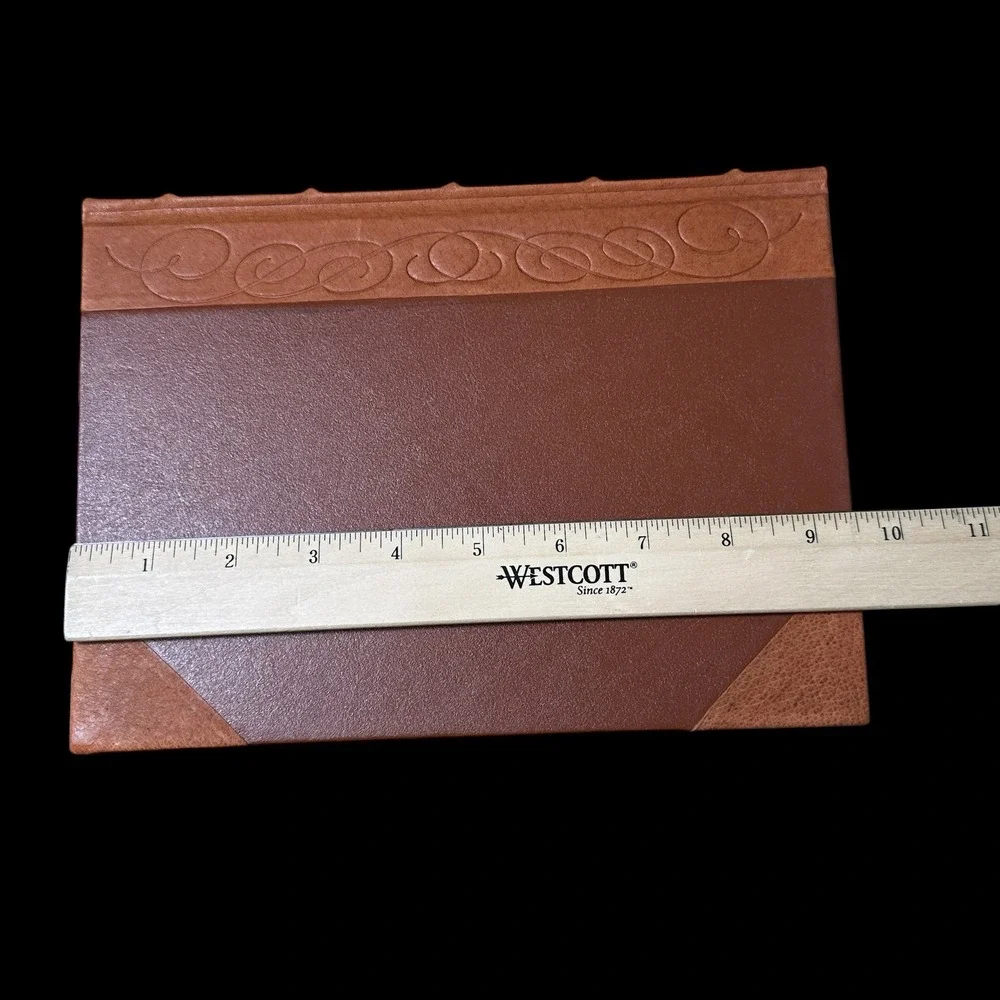 ArtWorks International Brown Leather Lined Journal Gold Gilt Edge Ribbon